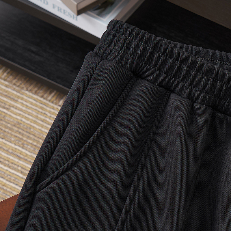 Fall/winter new chubby girl plus size women's extra-large fleece-lined casual pants 300kg women's pants Korean slim stitching K6239