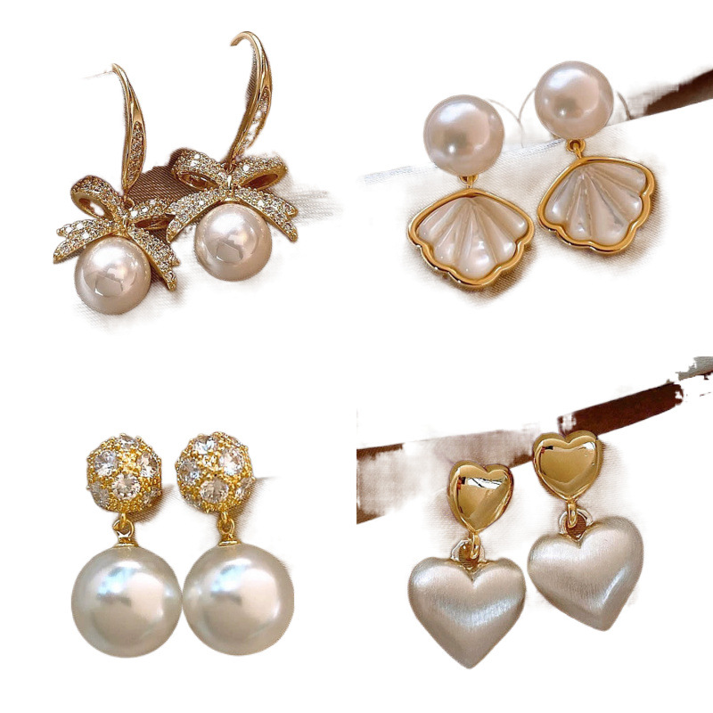 Retro High-end Pearl Earrings Women 2024 New Explosions Earrings Internet Celebrity Niche Design Elegant Earrings