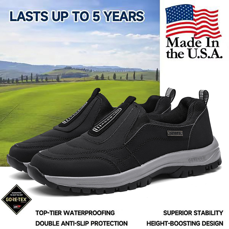 Spring and Autumn New Outdoor Leisure Sports Walking Shoes for the Elderly Men's Large Size Mountaineering Running Shoes Trendy and Fashionable