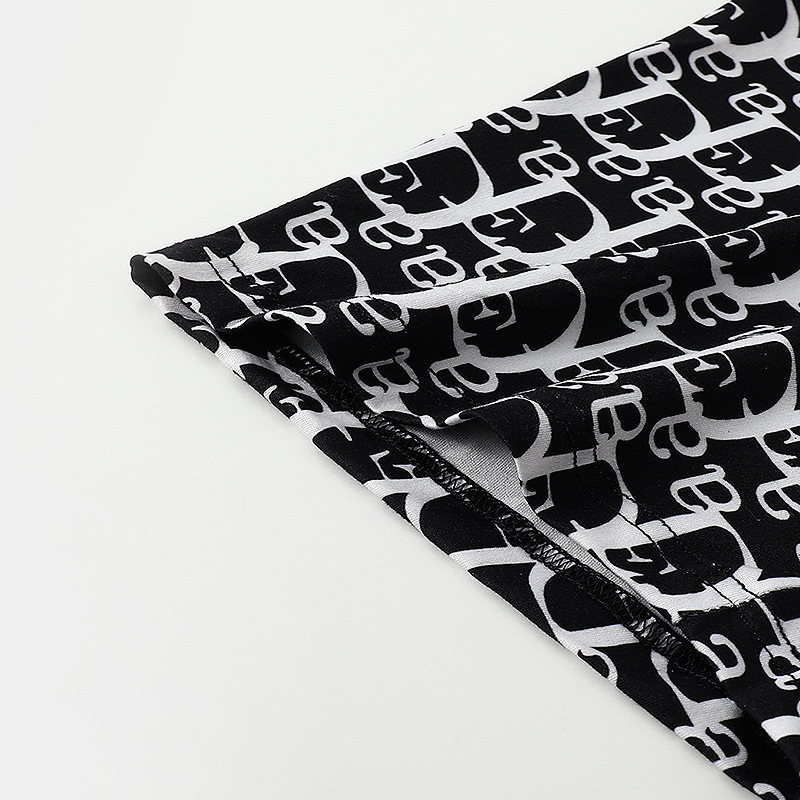 Cross-border men's boxer pants letter breathable comfortable loose thin underwear men's plus size boxer pants factory outlet