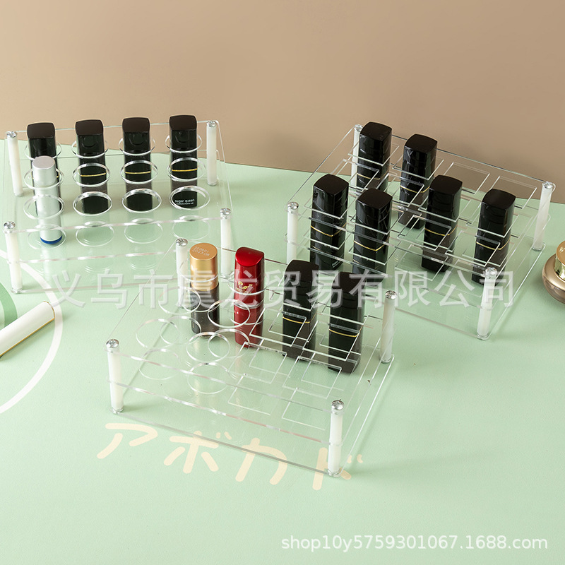 Акриловая подставка для губной помады, прозрачный органайзер для косметики на столе