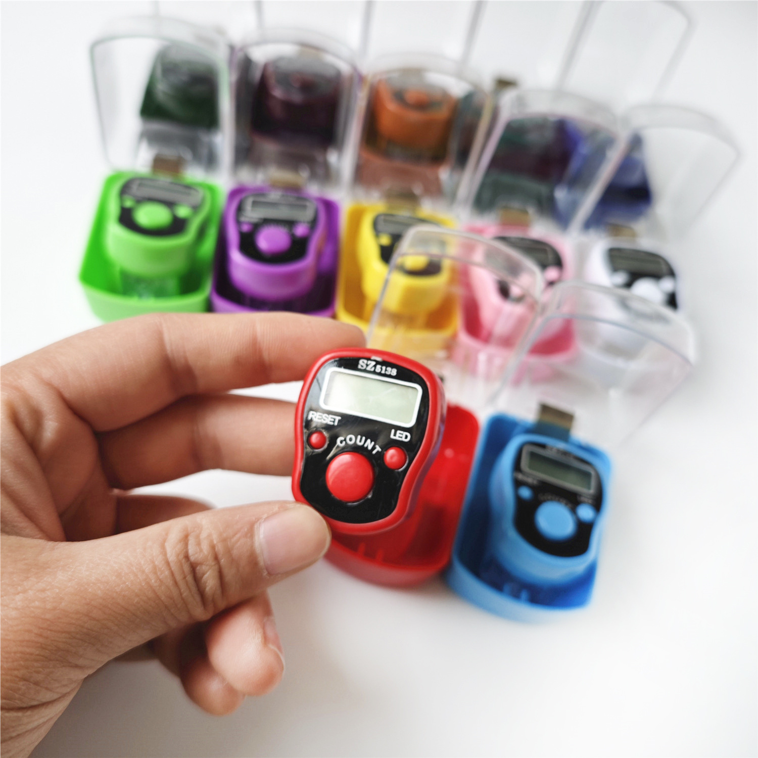 Factory Supply New Luminous Counter Digital Digital Display Ring Type Finger Counter Finger Counter