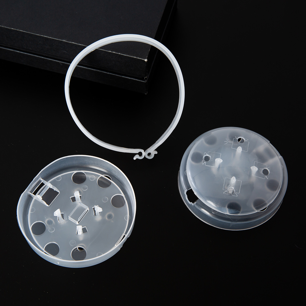 Folding Earmuff Rack White Skeleton Warm Earmuff Rack Plastic Hoop Rack Accessories Earmuff Rack Foldableing Bowl Three-Piece Set