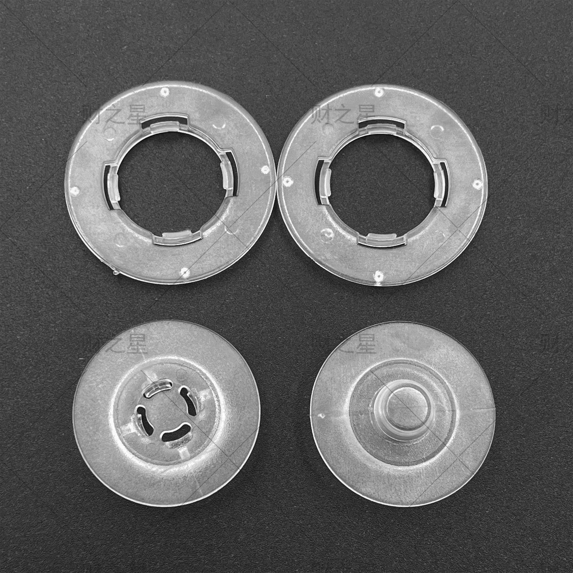 25mm aperture transparent car foot pad buckle double-layer foot pad buckle fixed detachable processable