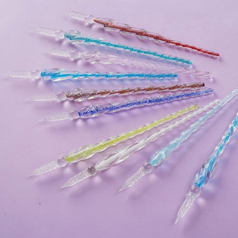 Crystal Pen Starry Sky Glass Pen Dip Water Pen Antique Fairy Internet Red Same Style High Color Value Student Gift suit