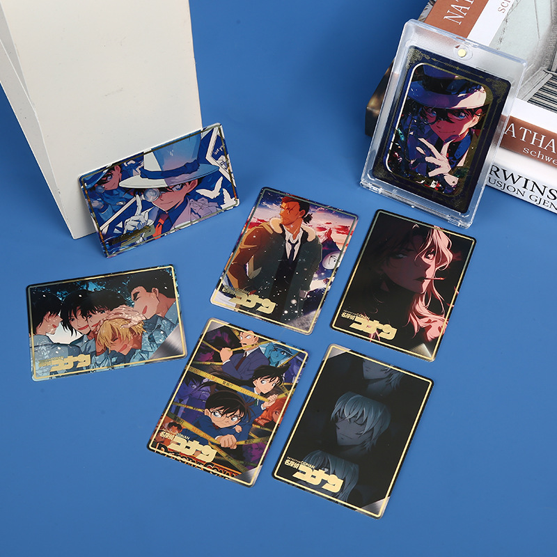 Anime Double Flash Metal Card Customized Game Star Peripheral Ultra-Thin Electroplated Printed Cut Out Metal Card