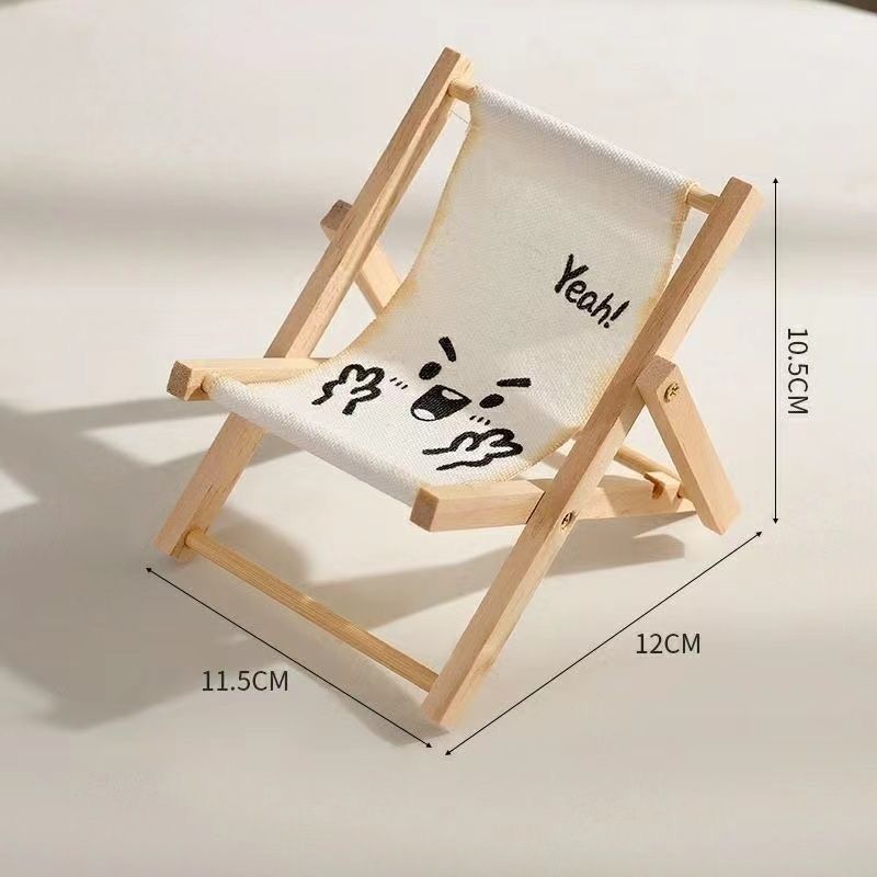 Creative Small Chair Ins Style Desktop Wooden Ornament Stand Pastoral Style Foldable Display Stand Beach Chair