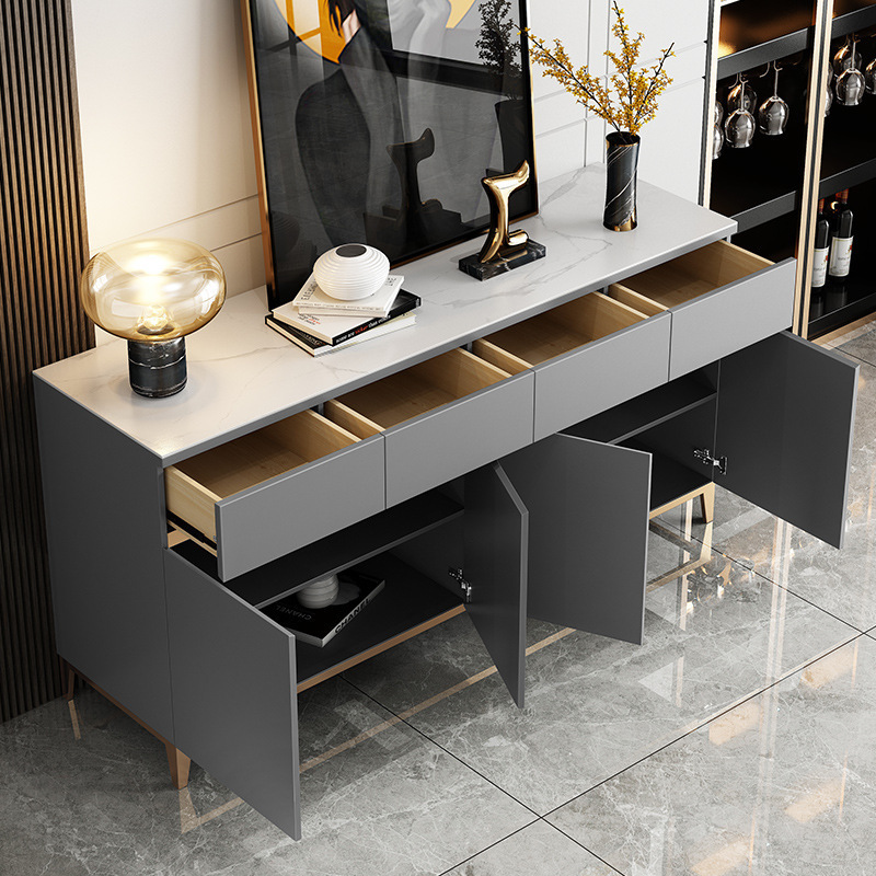 Gsqs-916 Light Luxury Sideboard Post-Modern Minimalist Living Room Tea Cabinet Wine Cabinet Entrance Cabinet Restaurant Multi-Function