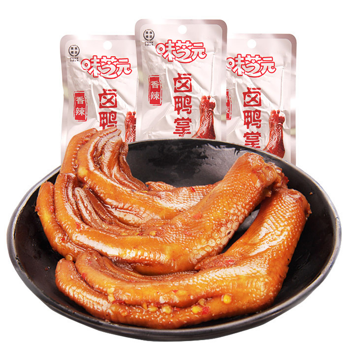 Sweet cheese braised duck feet duck feet big bag 30g spicy Hunan specialty casual snacks duck feet wholesale