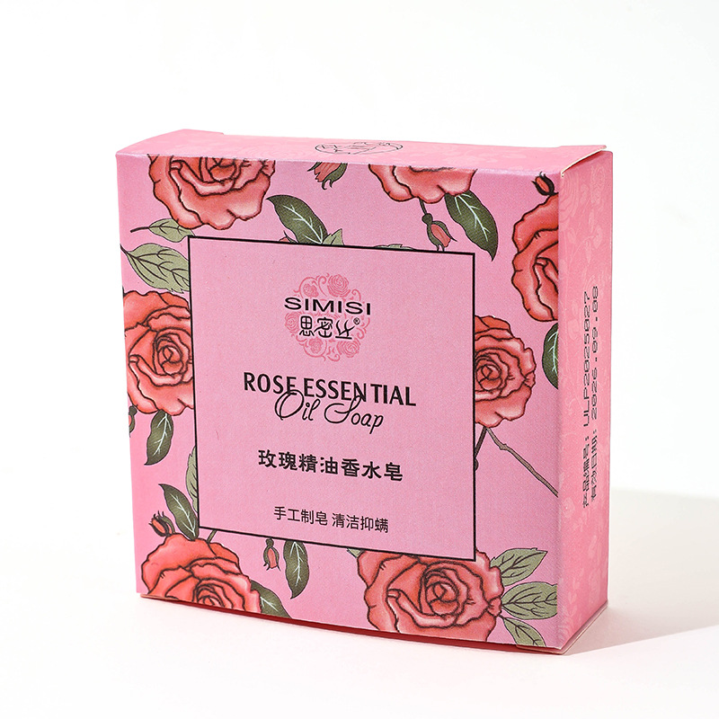 [Simi silk] rose essential oil perfume soap handmade soap cleaning and moisturizing 80G 100G