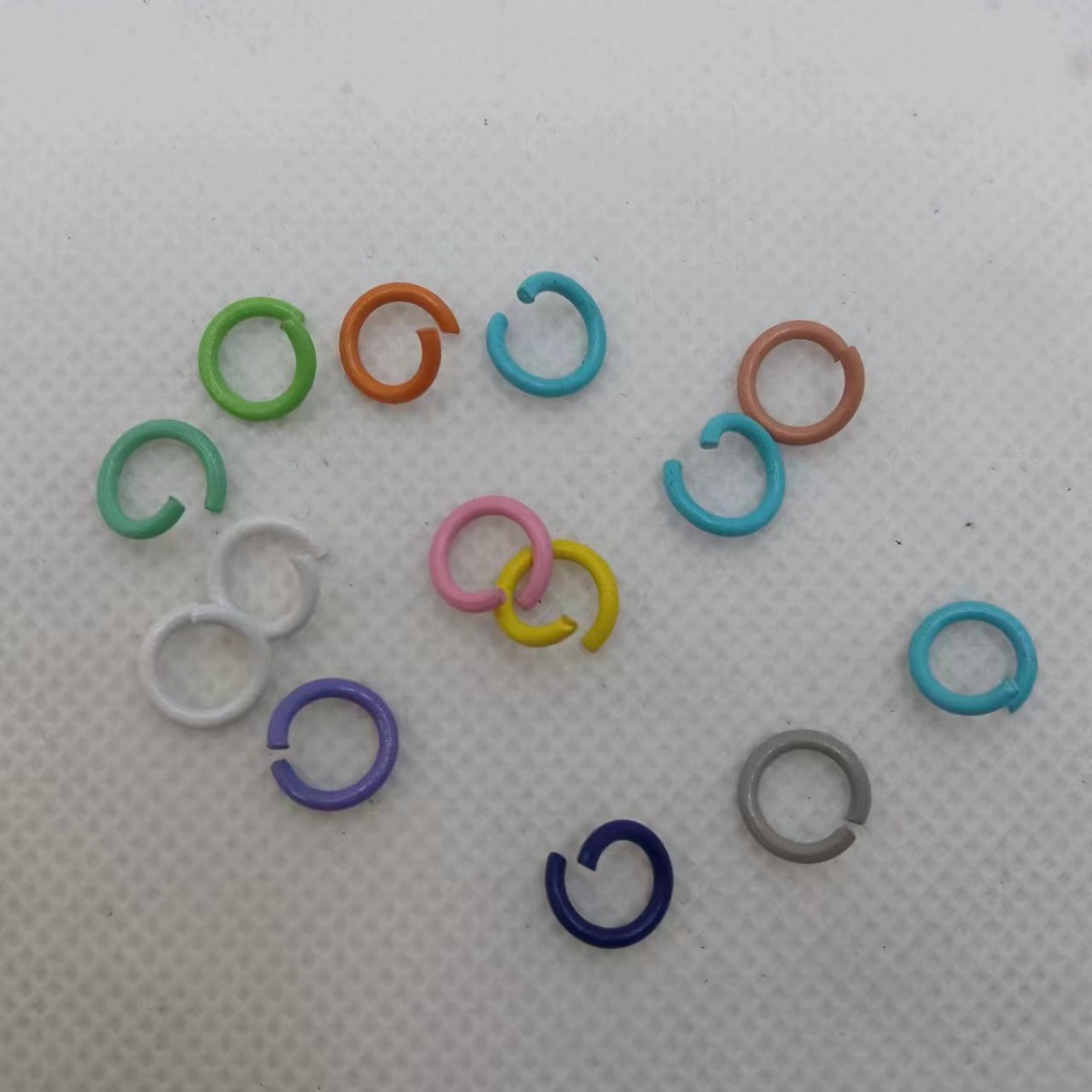 DIY Jewelry ACCessories Open Ring 8MM Spray Paint Colorful Single CirCle KeyChain ConneCting Ring Iron Ring C Ring