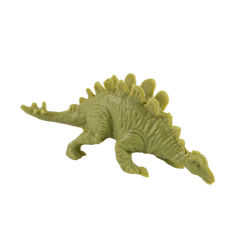 Mini soft rubber dinosaur small size simulation dinosaur model solid color archaeological egg twisting machine accessories cross-border