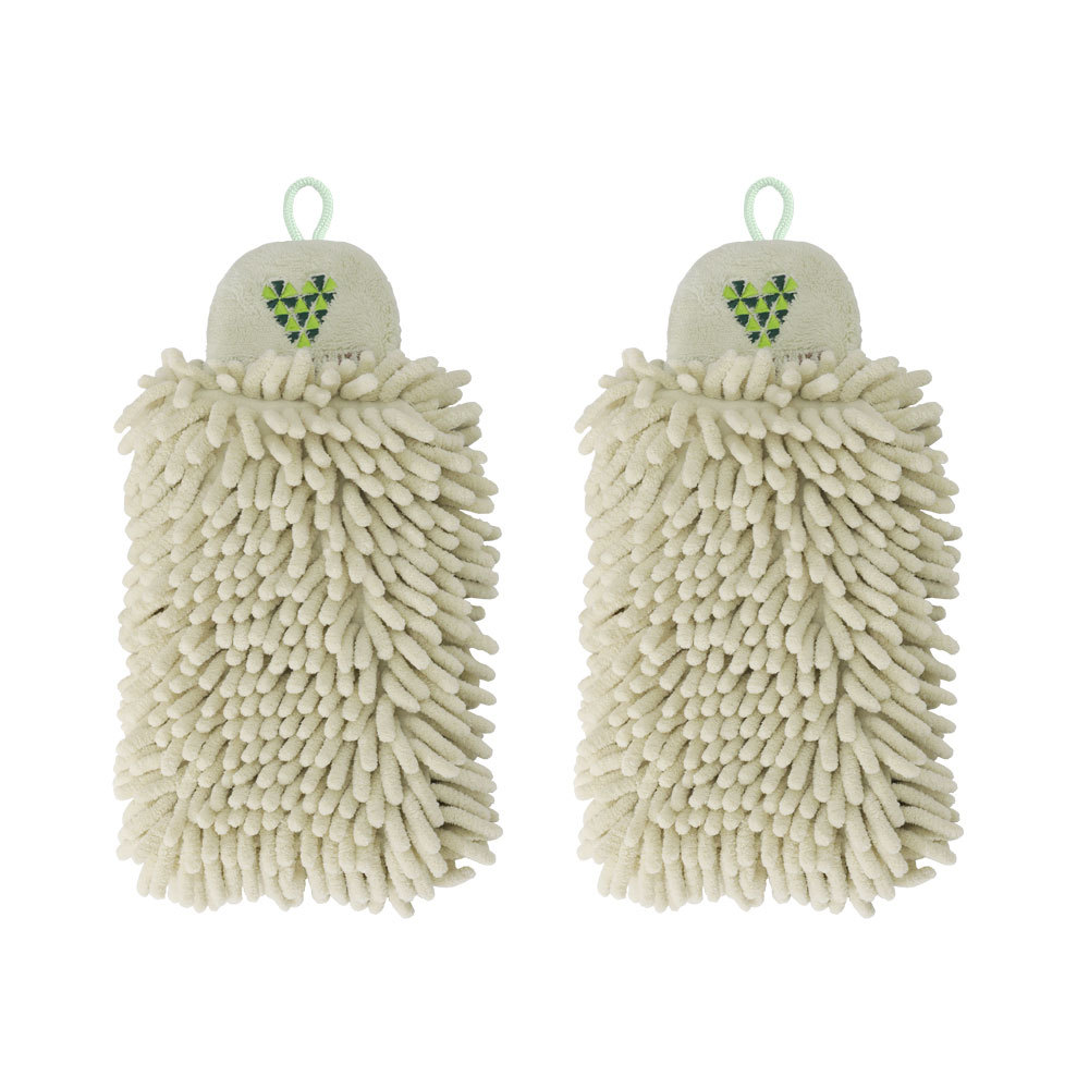 Hot Selling Quick-Drying Hangable Absorbent Kitchen Towel Creative Cartoon Embroidered Chenille Hand Towel Factory Direct Sale