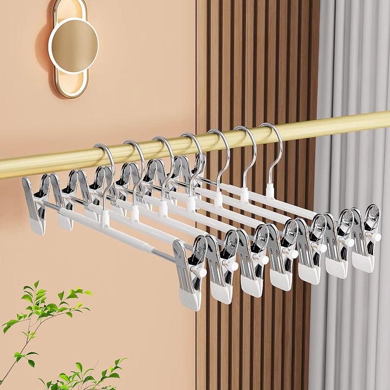 Dip Plastic Pants Rack Pants Clip Hanger Pants Storage Household Seamless Anti-slip Jk Clothes Hanging Stainless Steel Skirt Clip Drying Clip