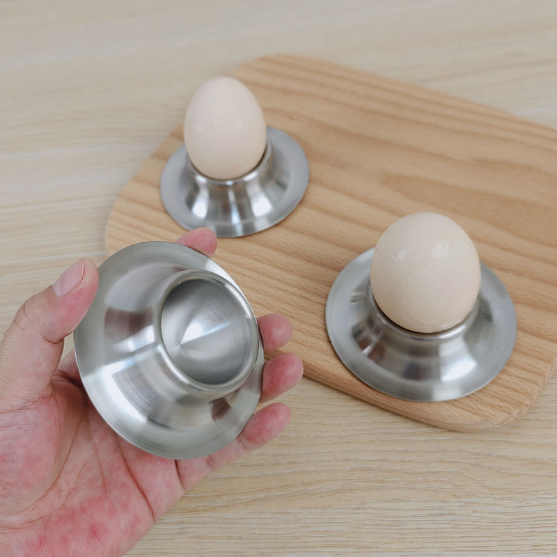 Export quality 304 stainless steel egg tray household kitchen egg holder hotel buffet egg cup western style