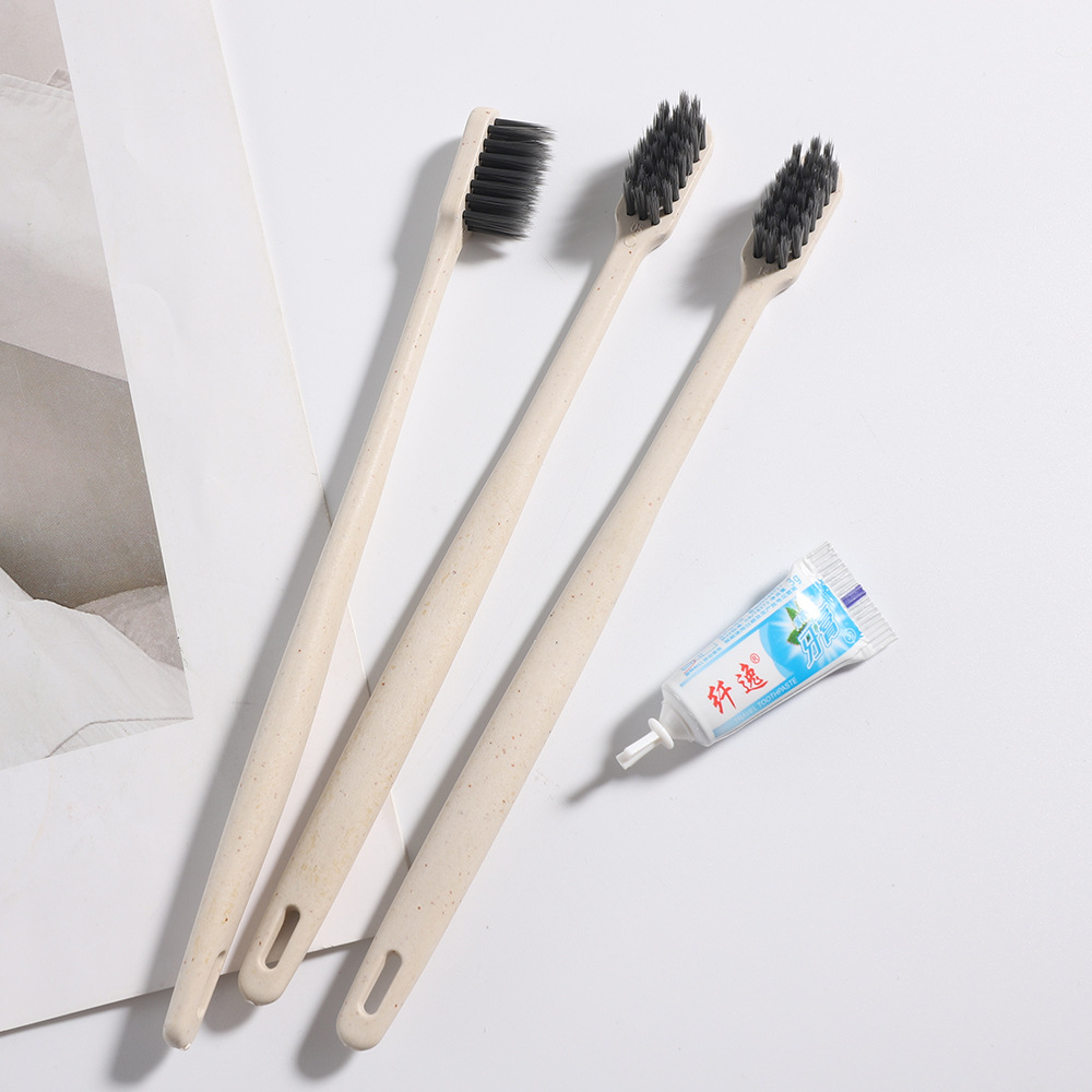 Disposable toothbrush soft bristle hotel room homestay toothbrush toothpaste hotel supplies bamboo charcoal straw manufacturers wholesale