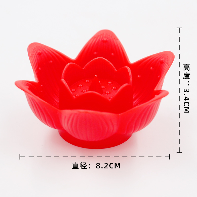 LED Electronic Candle Lamp Wholesale Red Shell Red New Year Spring Festival Lantern Festival Charged Lotus Lotus Lamp for Buddha