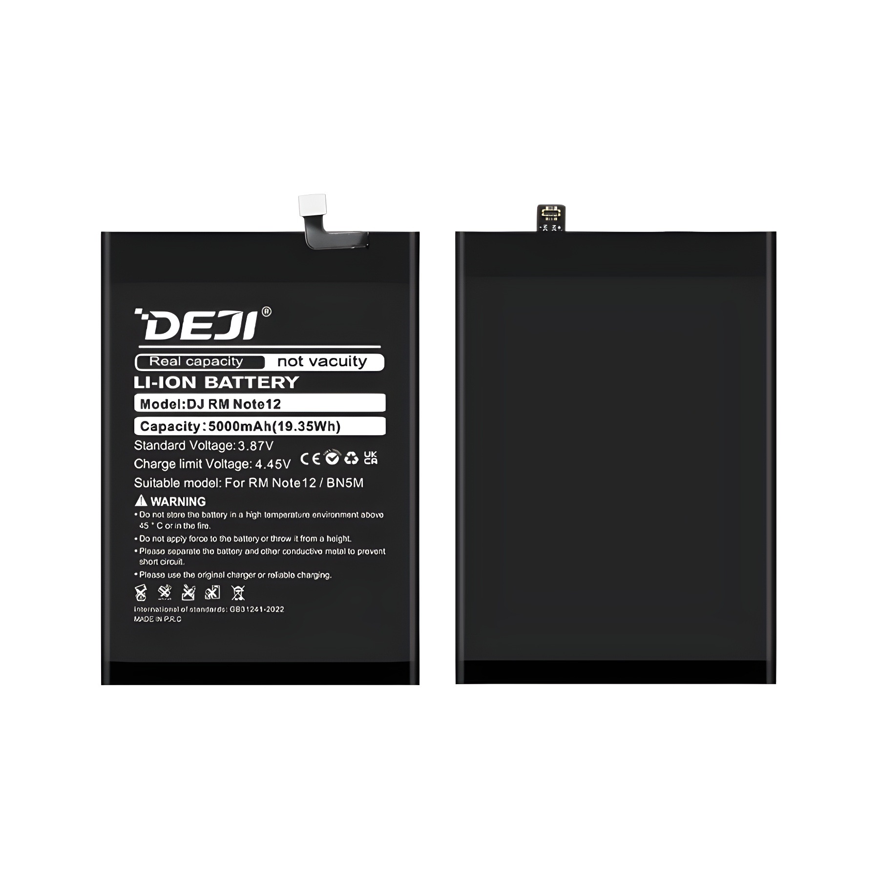 Suitable for Redmi Note12/12 Pro Mobile Phone Battery Replacement Built-In Bn5M/Bp4K Large-Capacity Lithium Battery Factory