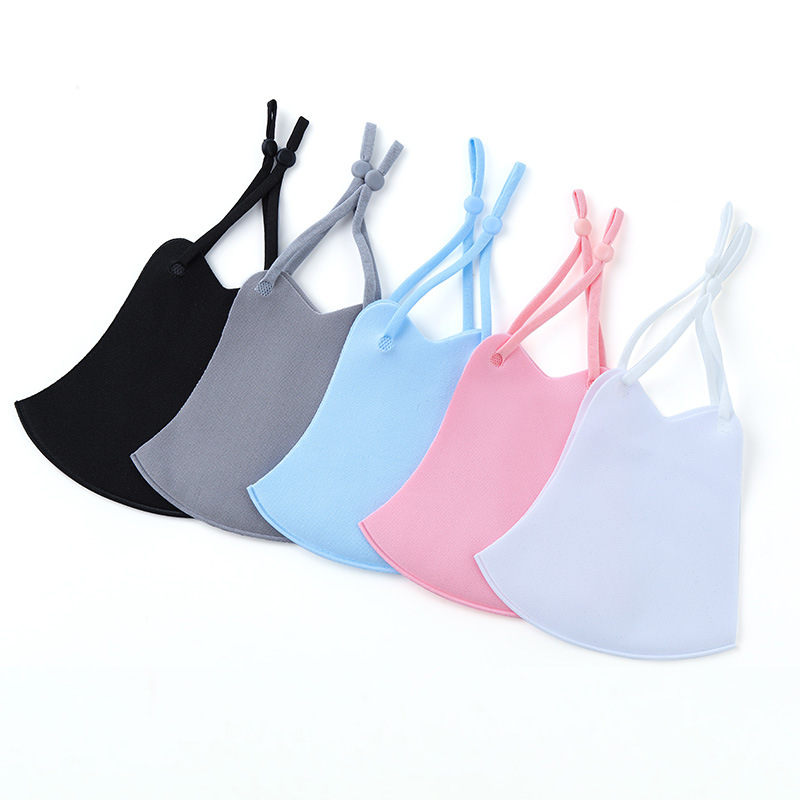 Adjustable Adult Men's and Women's Knitted Mask Ice Silk Cotton Cloth Sunscreen and Dust-proof Mask Washable Anti-haze Add LOGO