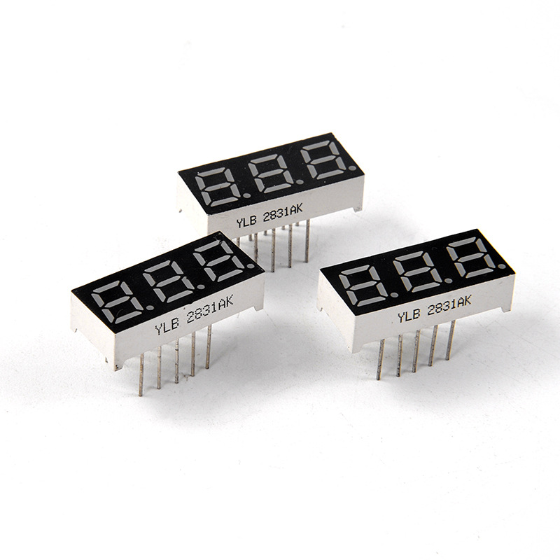 Manufacturer Wholesale 0.28inch Digital Tube Three-Digit Red Digital Tube Common Cathode Common Anode 3-Digit Digital Display Module
