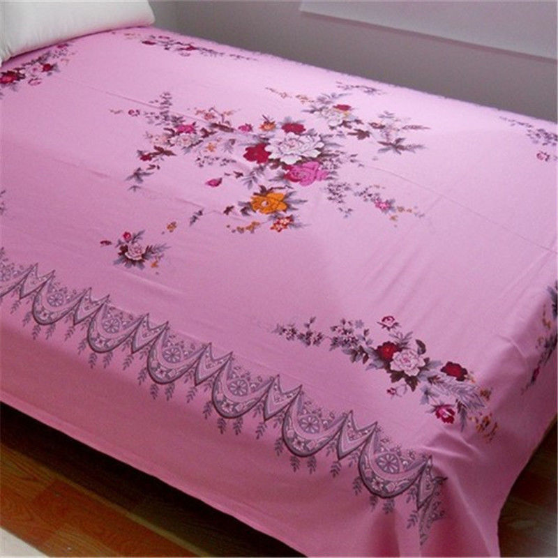Old Shanghai National Old-Fashioned Printed Bed Sheets and Quilt Cover Four-Piece Set