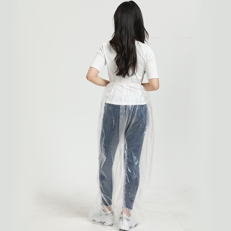 Disposable Rain Pants Thickened Extra Large Foot Bag Waterproof Outdoor Drifting Unisex Transparent Split Portable Rain Pants