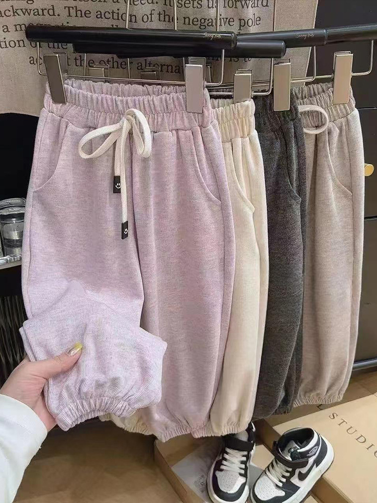 Детские осенние брюки-лампочки для девочек, леггинсы для верхней одежды, эластичные брюки для мальчиков