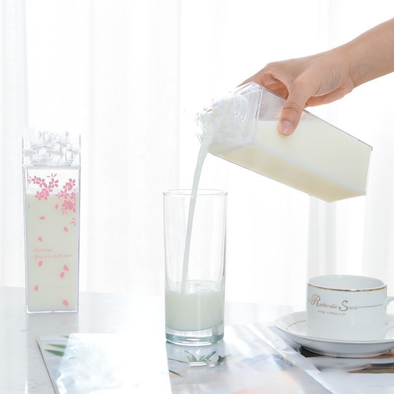 Квадратная молочная чашка, вращающаяся, запечатанная бутылка для хранения свежего молока, фруктового сока