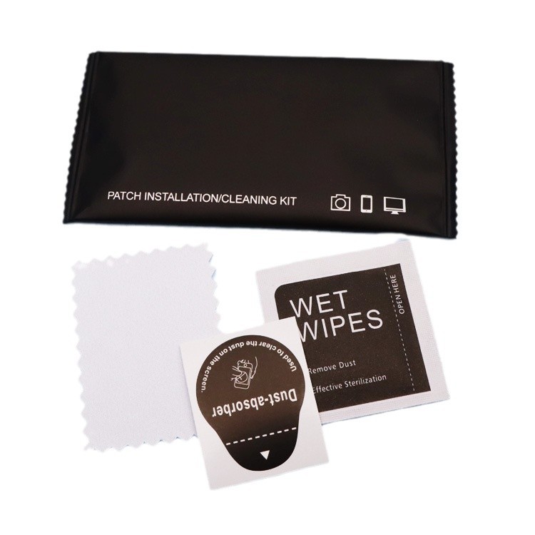 Cross-border e-commerce screen film kit mobile phone tempered film auxiliary film tool suit cleaning kit