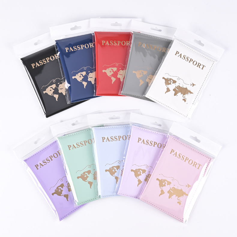 2023 Cross-border Explosions Plain Skin Sense PU Passport Protective Cover Passport Holder Ticket Holder Passport in stock Factory Outlet