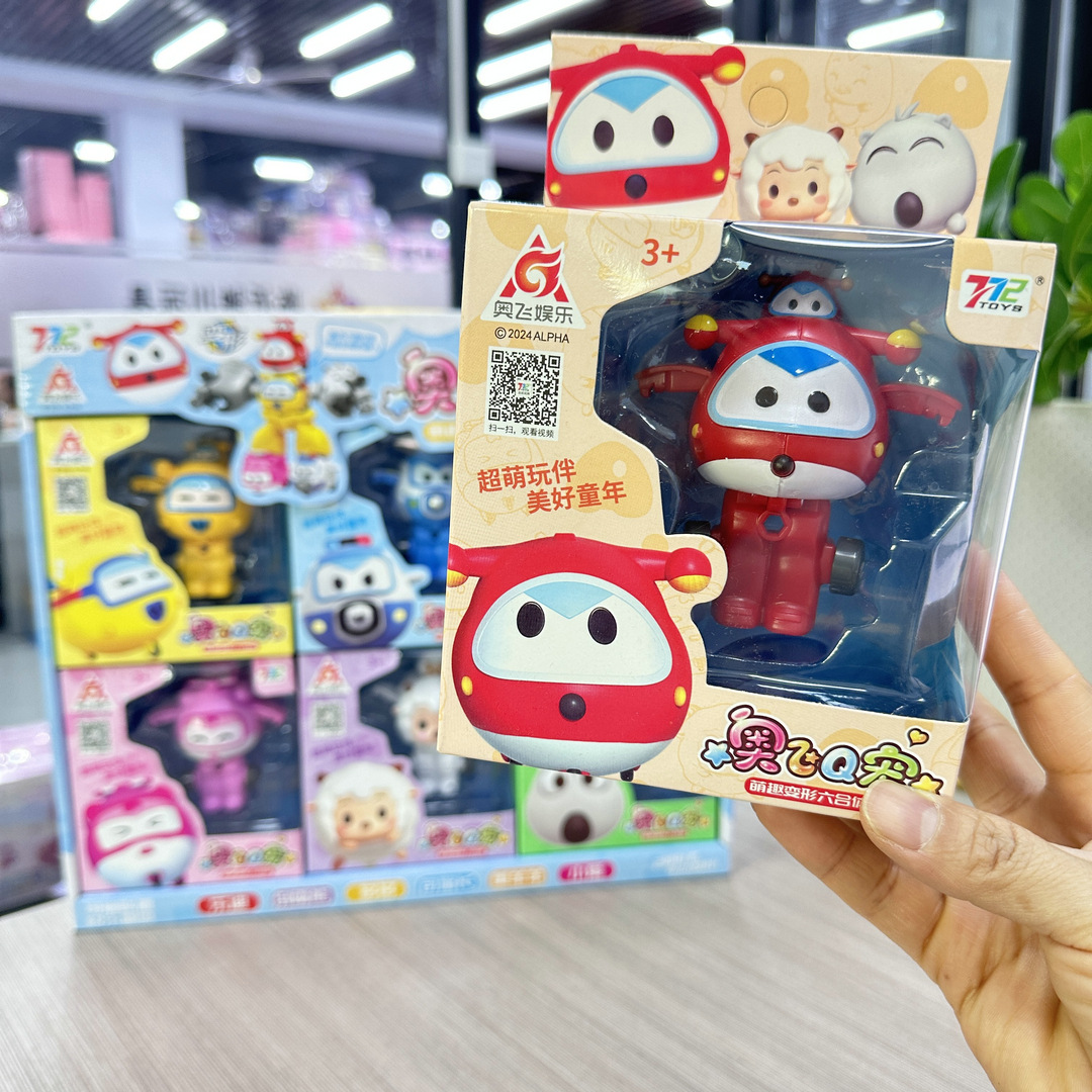 6 упаковок Q Chong Aofei Преобразованный робот для мальчиков и детей подарок для учебного класса агентства оптовая упаковка