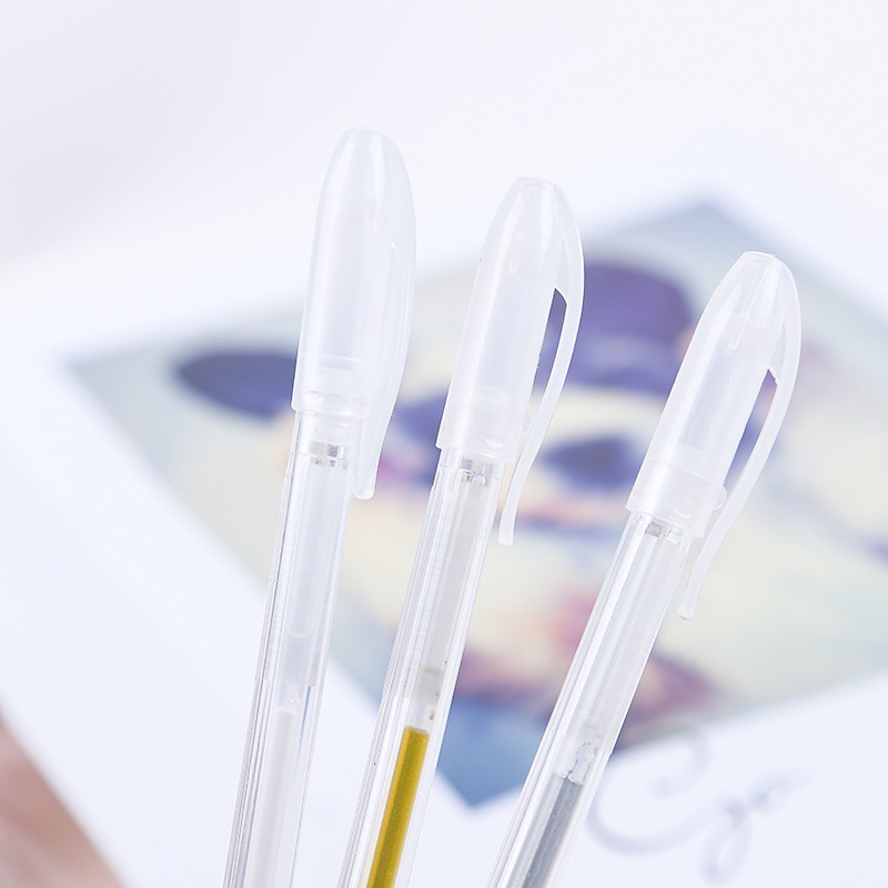 Cross-Border white high-gloss pen Art stroke special gold silver pen student DIY hand account pen painting gel pen