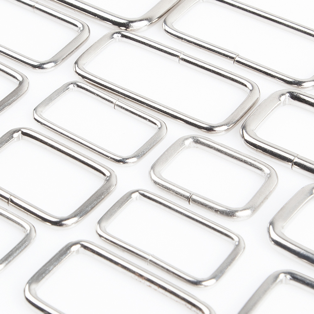 Factory Direct Sales Supply Luggage Accessories Hardware Metal Square Buckle Mouth Buckle Square Ring Triangle Iron Ring