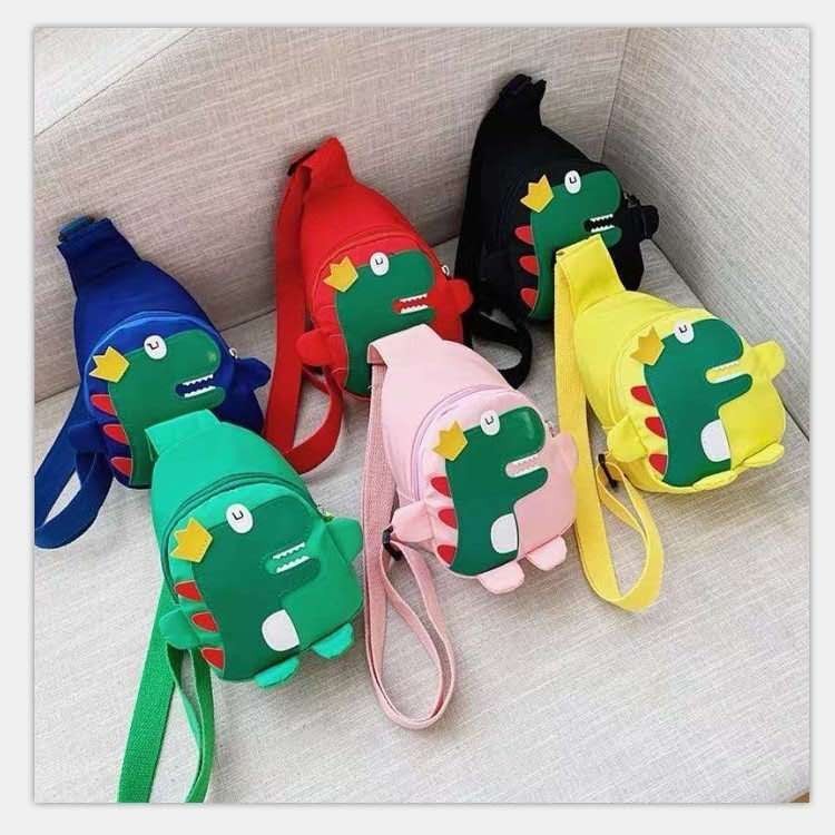 Cartoon children's bag dinosaur children's chest bag cute girl backpack boy baby diagonal bag in stock wholesale