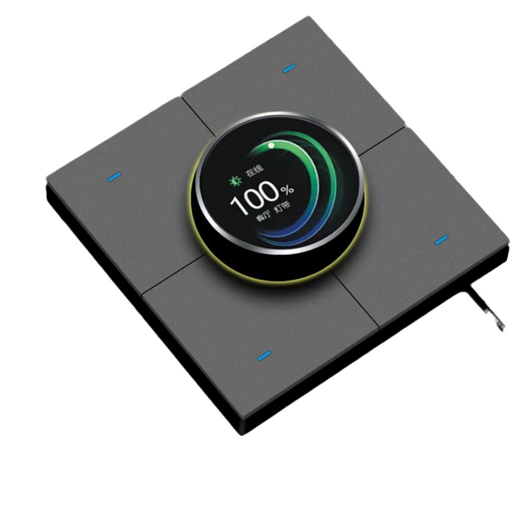 Graffiti Zigbee Metal Knob Dimming Smart Scenario Dimmer Switch Panel