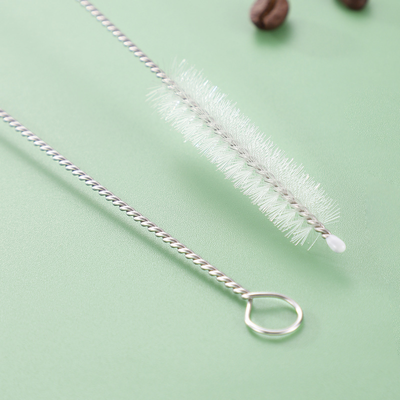 Straw Brush 175 Stainless Steel Bottle Brush Glass Straw Brush Bamboo Silicone Straw Brush 200cm Long 300mm