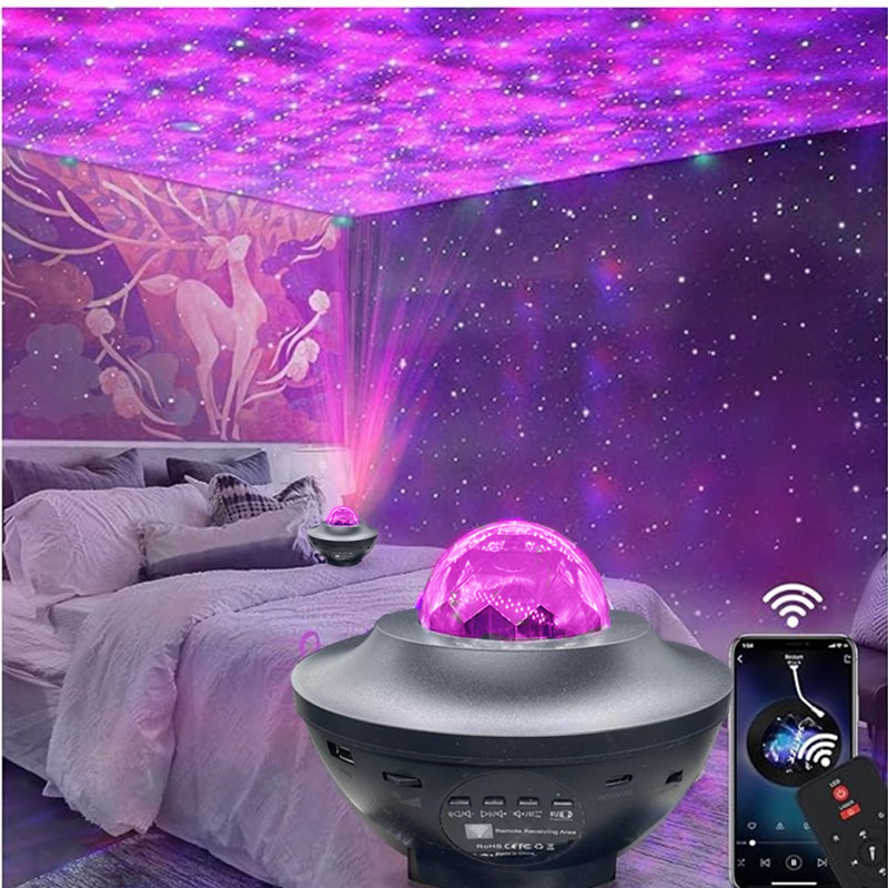 Проектор лампы Астронома Звездное Небо Северное Сияние Bluetooth Приложение Атмосферная Лампа USB Музыка Светодиодный Лазерный Проектор Музыка