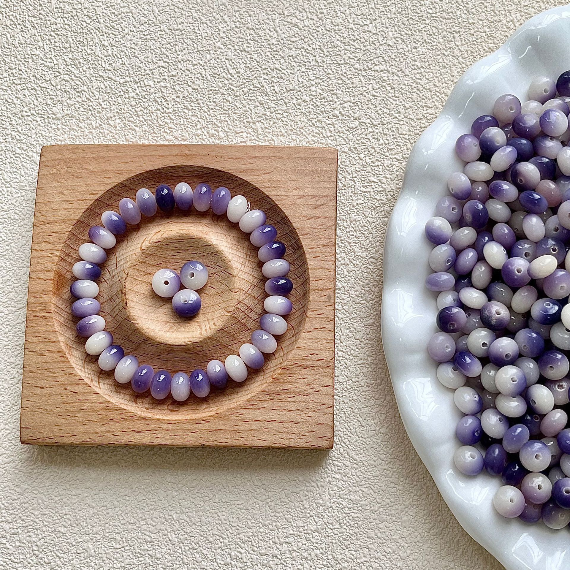 Natural Pink Abacus Beads Bodhi Scattered Beads Women's Handmade DIY Jewelry Accessories Wen Play Buddha Beads Wholesale Beads by Jin