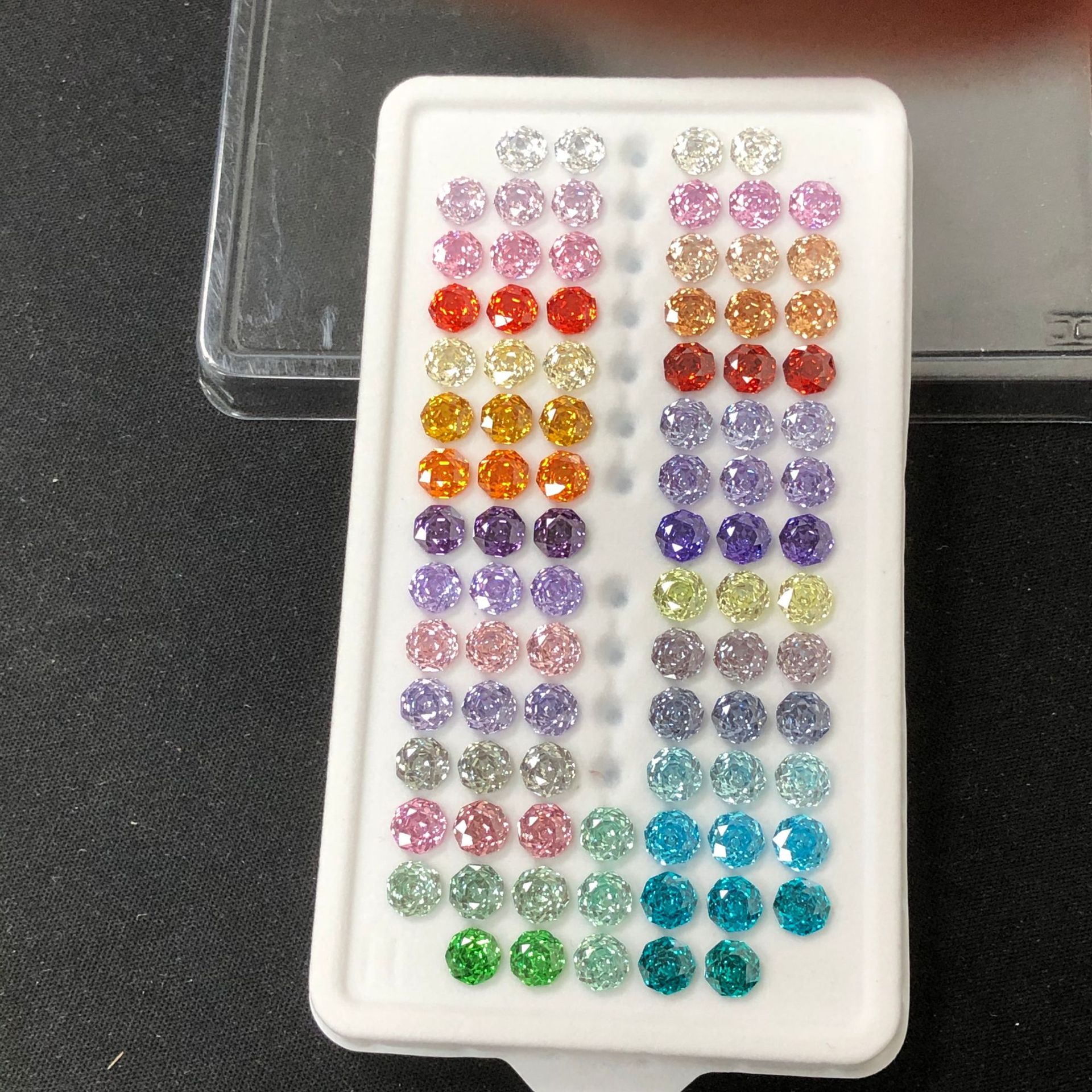 6mm Eight-sided Wuzhou Material High Carbon 5A Jewelry Grade Millennium Rose Cut Zircon Earrings Earrings Jewelry Main Stone