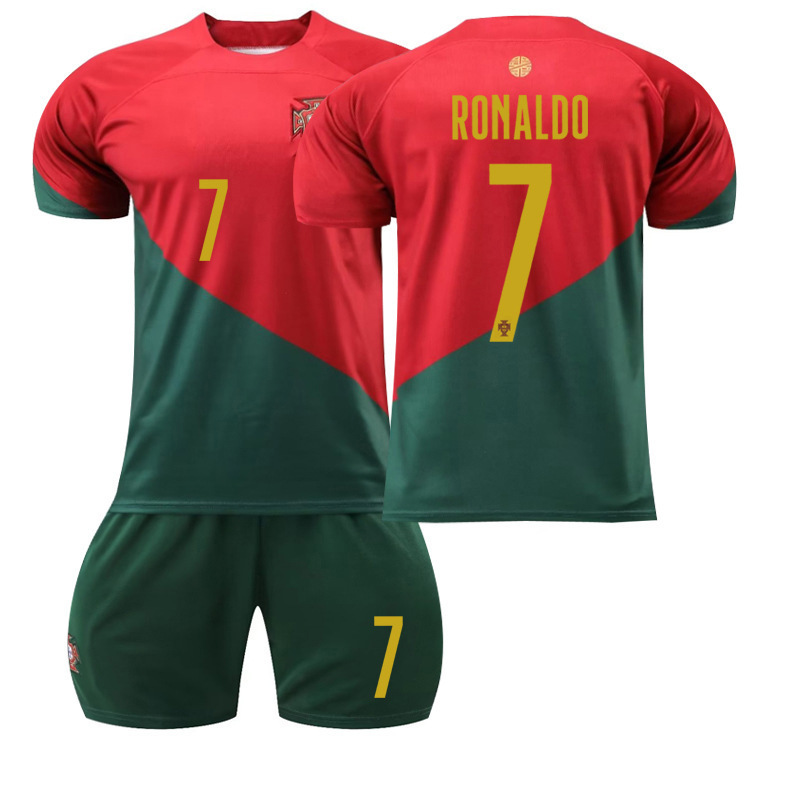 2223 Portugal World Cup Home Football Jersey No. 7 Ronaldo Jersey No. 8 B Fee No. 23 Phillix
