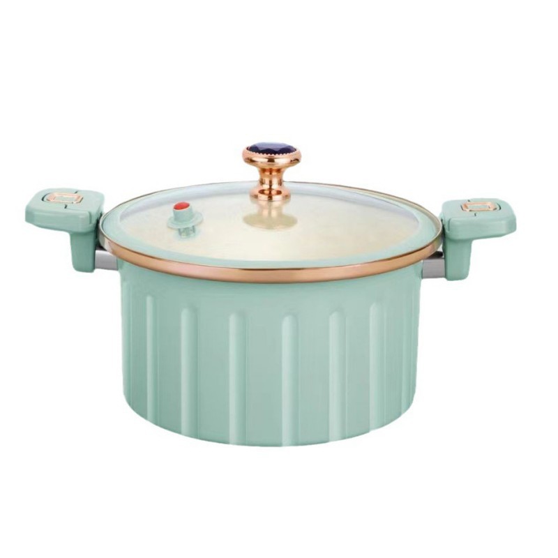 Micro-pressure cooking pot household large capacity Roman soup pot induction cooker universal non-stick pan multi-functional binaural soup pot