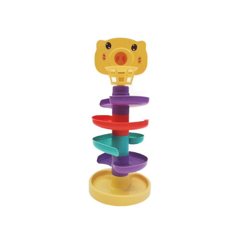 Shooting Track Spinner Rolling Ball Infant and Toddler Fun Jenga Family Interactive Educational Gliding Early Education Toy