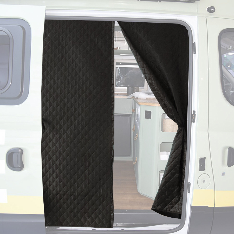 Quilted Cotton Pongee Rv Door Curtain Autumn and Winter Rv Windproof and Thermal Insulation Door Curtain Universal for Rvs and Campers