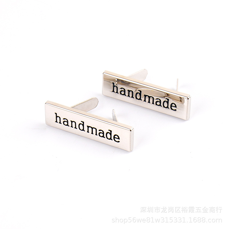 Spot DIY Handmade Bag Front Decorative Sign Zinc Alloy Die-Casting Handmade Handmade Sign Multi-Color Direct Sale