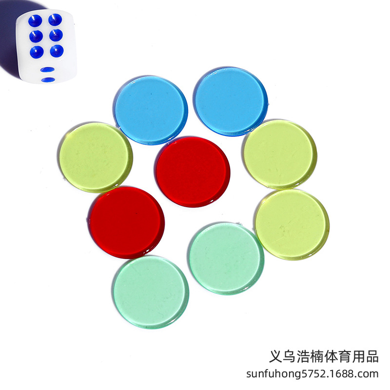 Transparent Plastic Chips Game Coin Transparent Color Chips 19mm BiNGO Accessories Chips BiNGO