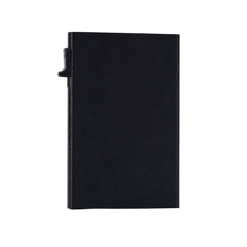Amazon hot sale rfid blocking aluminum alloy card case automatic pop-up card case laser logo