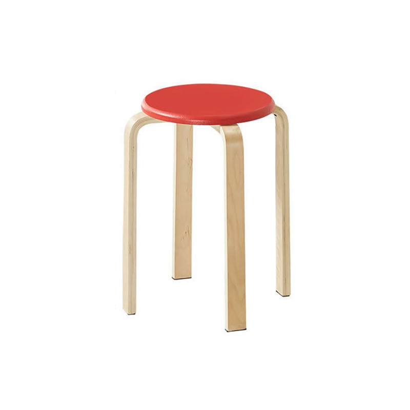 Qu Mu Stool Wholesale Stool Stacking Wooden Stool Household Stool Fashion Dining Table Stool Colorful Small Round Stool Shoe Changing Stool