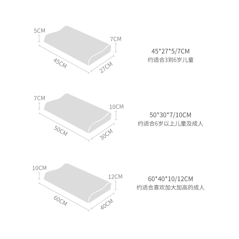 Slow rebound pillow cervical spine protection to help sleep cute cartoon memory cotton pillow core with pillowcase non-pressure pillow comfortable home