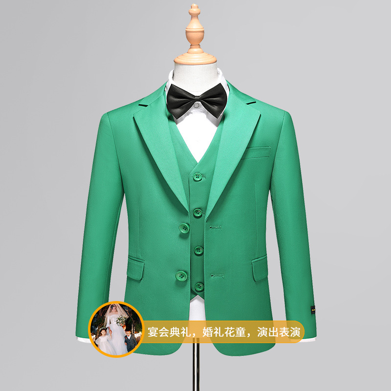 Children's Suit Suit Flower Girl Little Boy Piano Performance Host Dress Handsome British Outwear Boy Suit