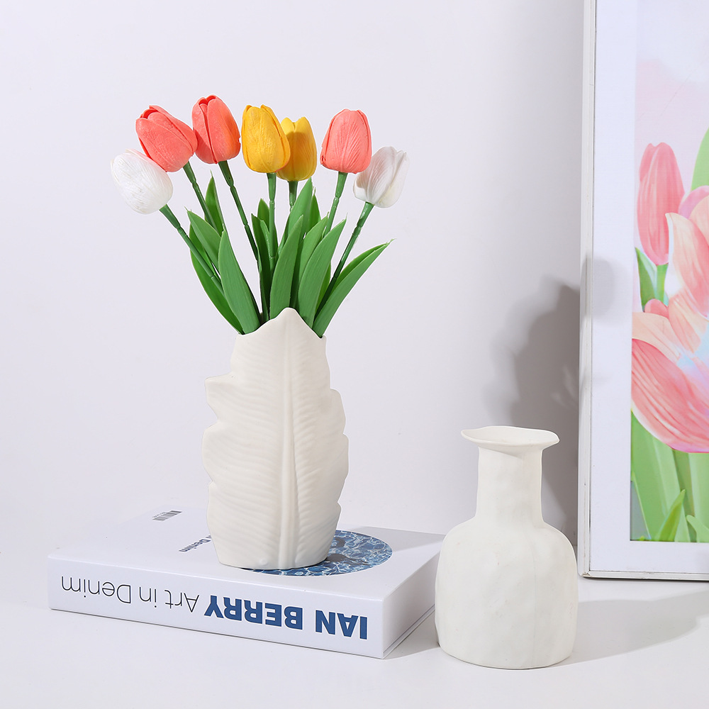 Ins style simple plastic vase fake flower vase living room bedroom ornaments dried flower vase home decoration wholesale